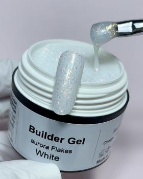 Builder Gel  White Aurora Flakes Karl Diamant 30 ml